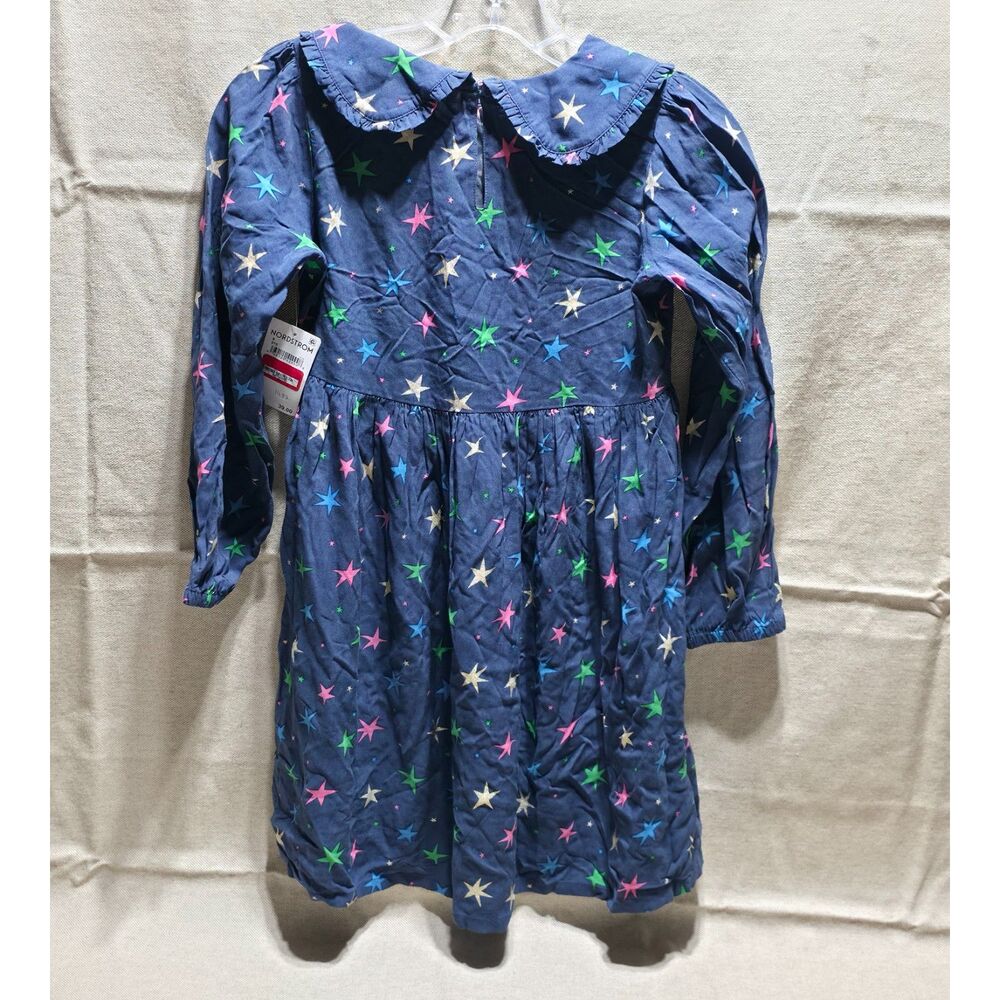 NWT Tucker & Tate Girls Blue Star Dress with Peter Pan Collar - Size 8